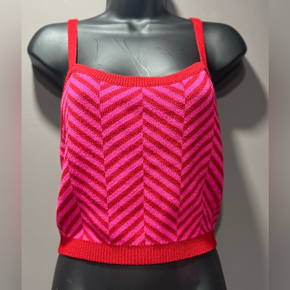 𐙚⋆˚✿˖° Sugarlips I Want Candy Chevron Sweater Tank 𐙚⋆˚✿˖°